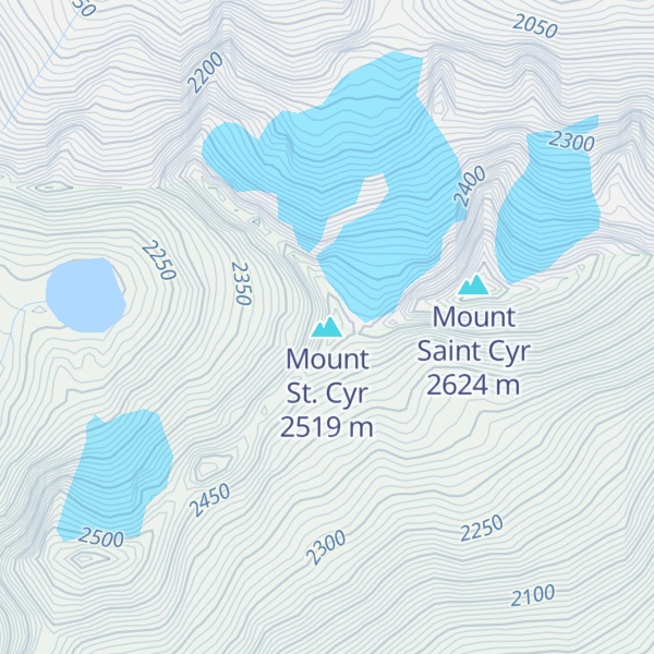 Map of Mount St. Cyr
