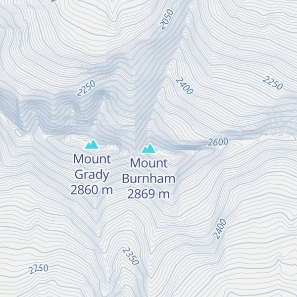Map of Mount Burnham