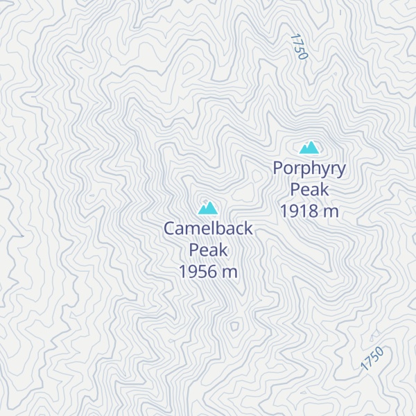 Map of Camelback Peak