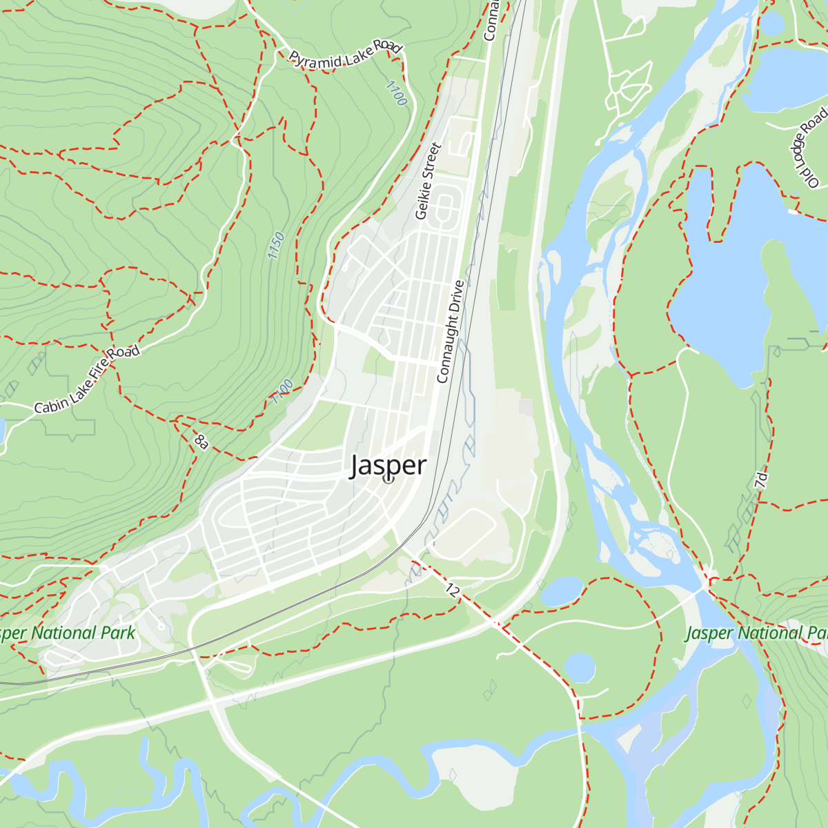 Jasper Park Information Centre map