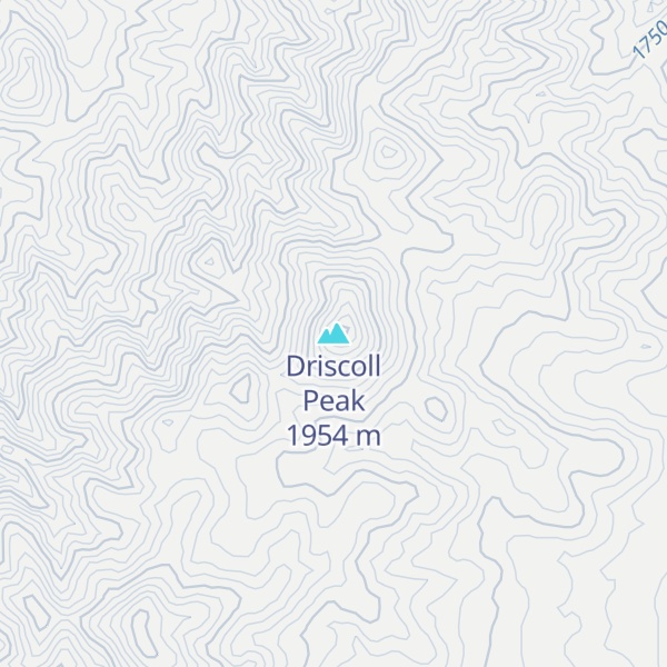 Map of Driscoll Peak