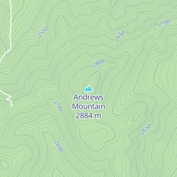 Map of Andrews Mountain