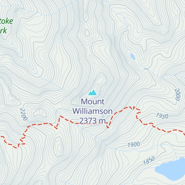 Map of Mount Williamson