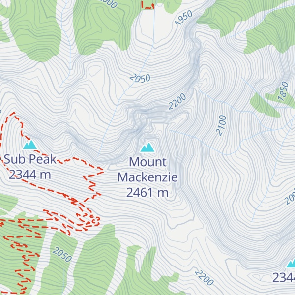 Map of Mount Mackenzie