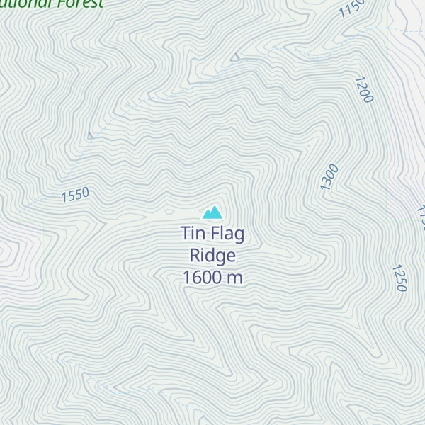Map of Tin Flag Ridge