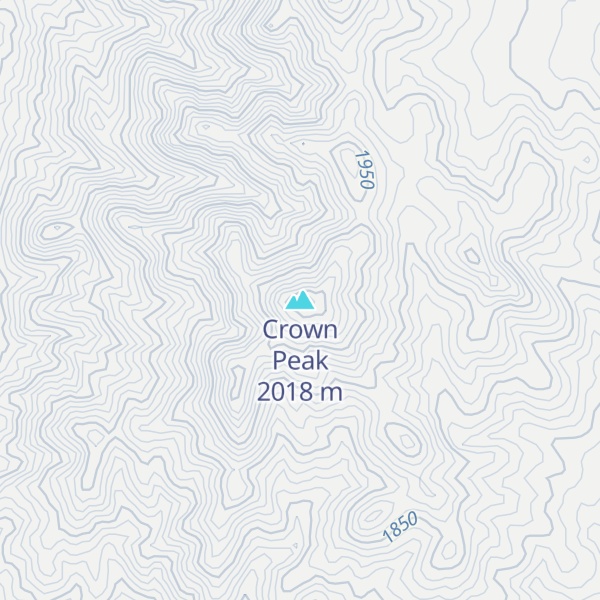 Map of Crown Peak