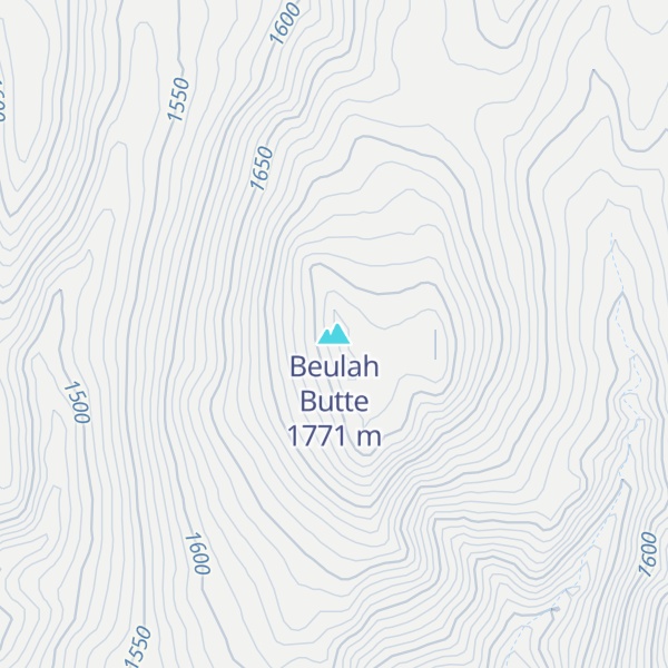 Map of Beulah Butte