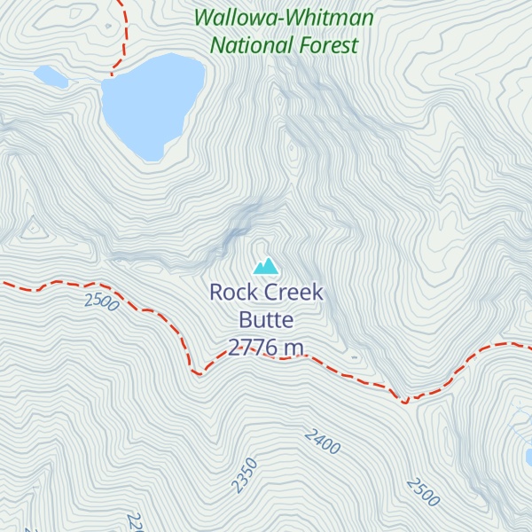Map of Rock Creek Butte