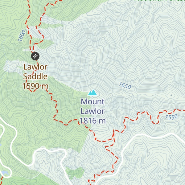 Map of Mount Lawlor
