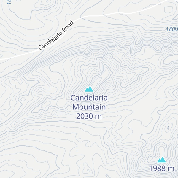 Map of Candelaria Mountain