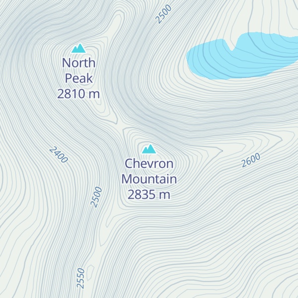 Map of Chevron Mountain