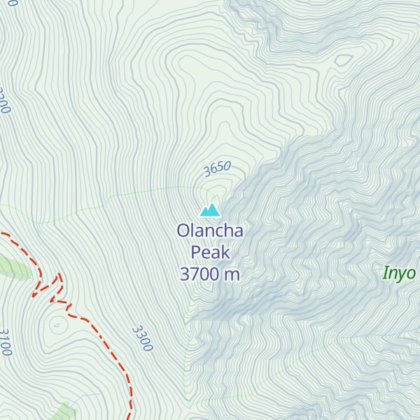Map of Olancha Peak