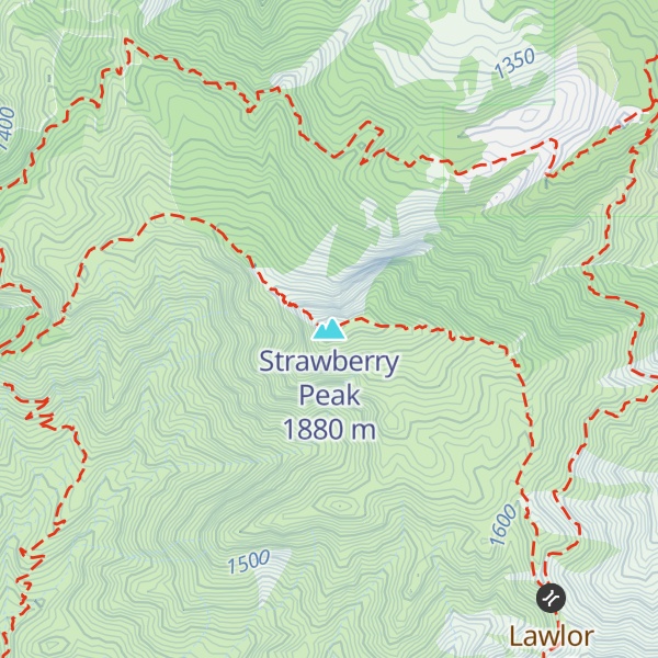 Map of Strawberry Peak