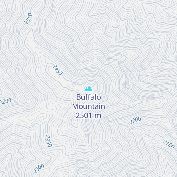 Map of Buffalo Mountain