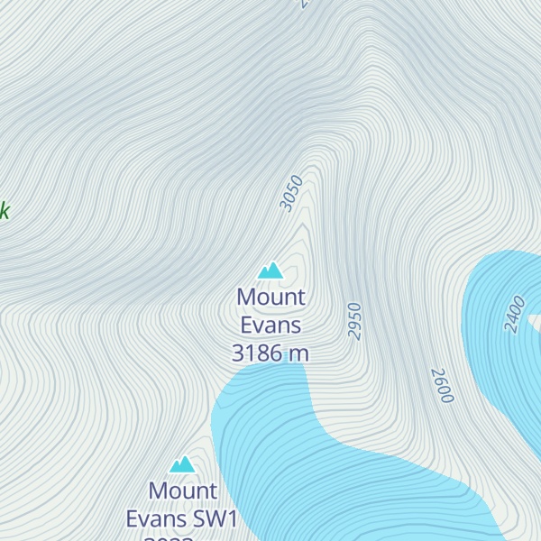 Map of Mount Evans