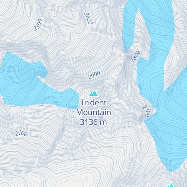 Map of Trident Mountain