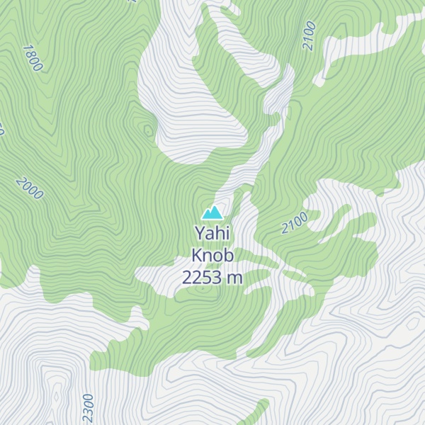Map of Yahi Knob