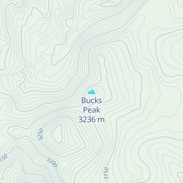 Map of Bucks Peak