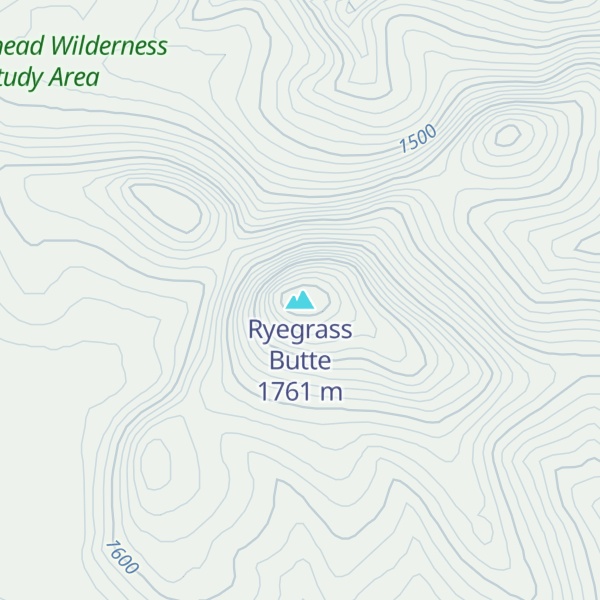 Map of Ryegrass Butte