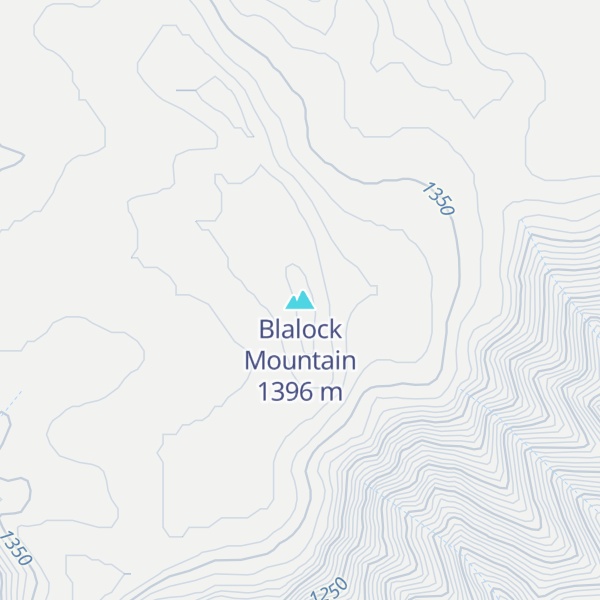 Map of Blalock Mountain