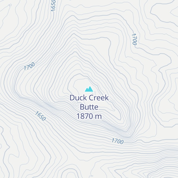 Map of Duck Creek Butte