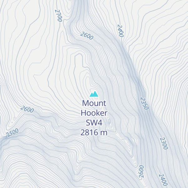 Map of Mount Hooker SW4
