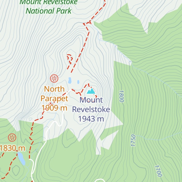 Map of Mount Revelstoke