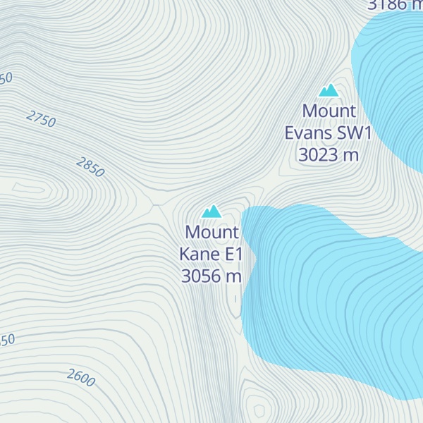 Map of Mount Kane E1