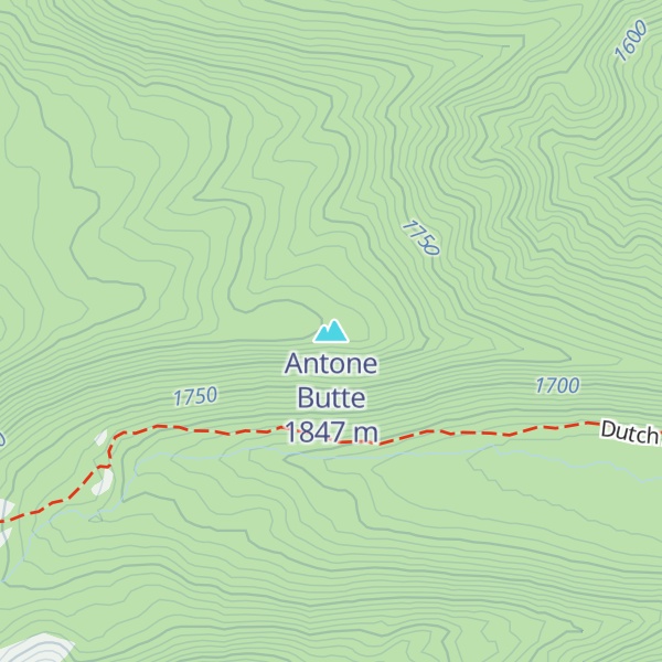 Map of Antone Butte