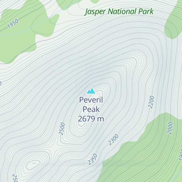 Map of Peveril Peak