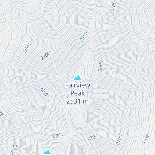 Map of Fairview Peak