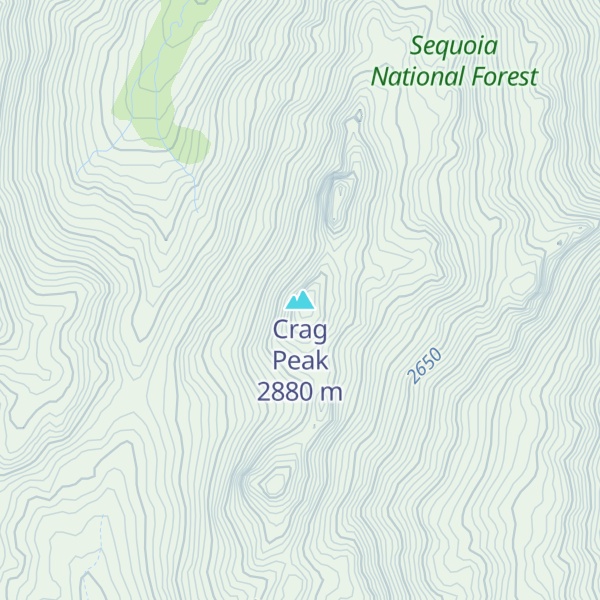 Map of Crag Peak