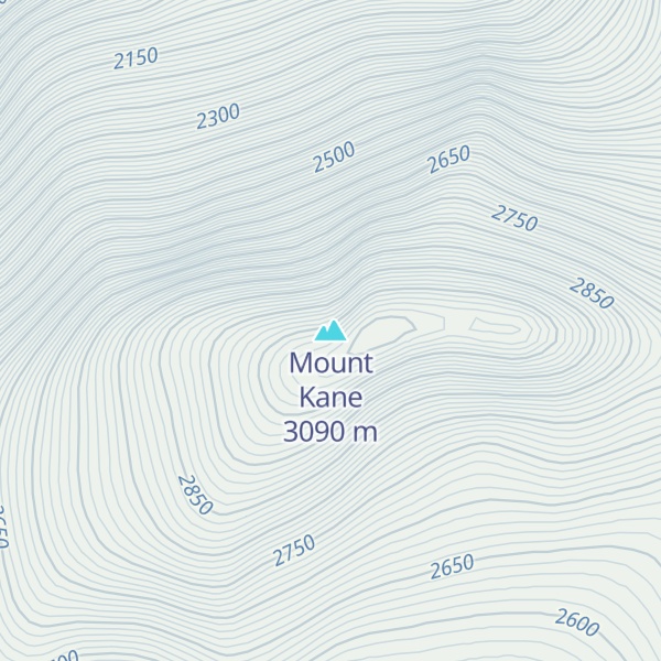 Map of Mount Kane