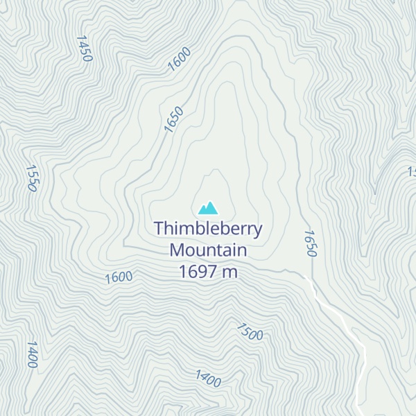 Map of Thimbleberry Mountain