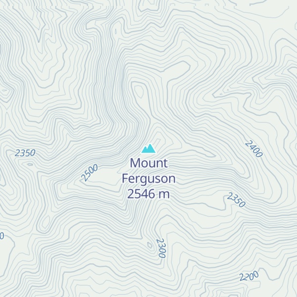 Map of Mount Ferguson