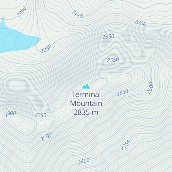 Map of Terminal Mountain