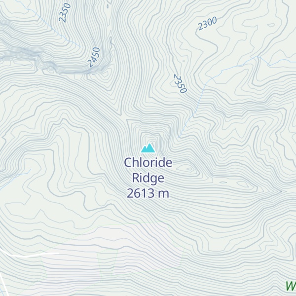 Map of Chloride Ridge