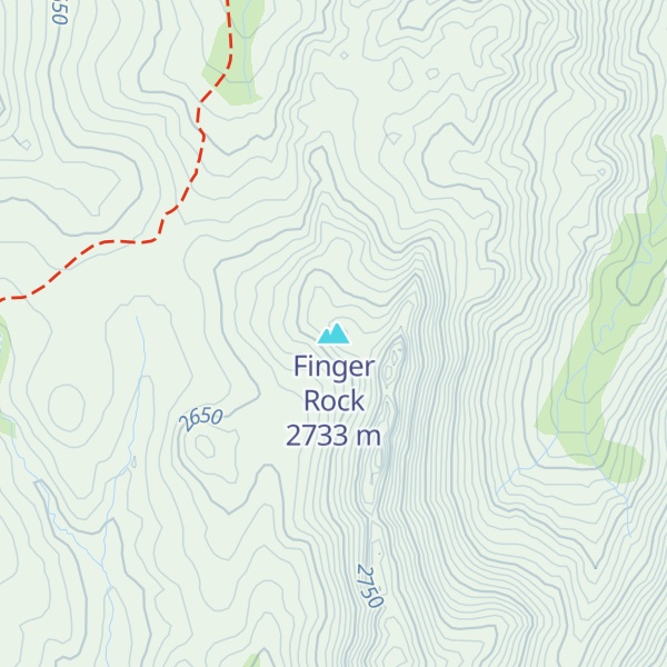 Map of Finger Rock
