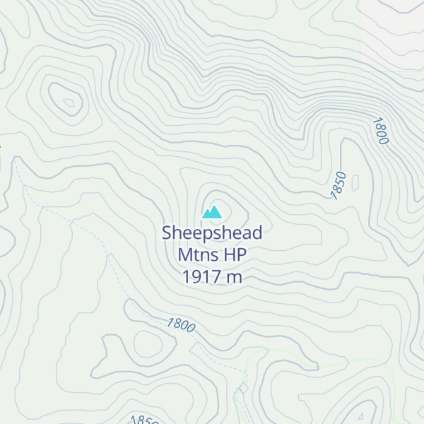 Map of Sheepshead Mtns HP