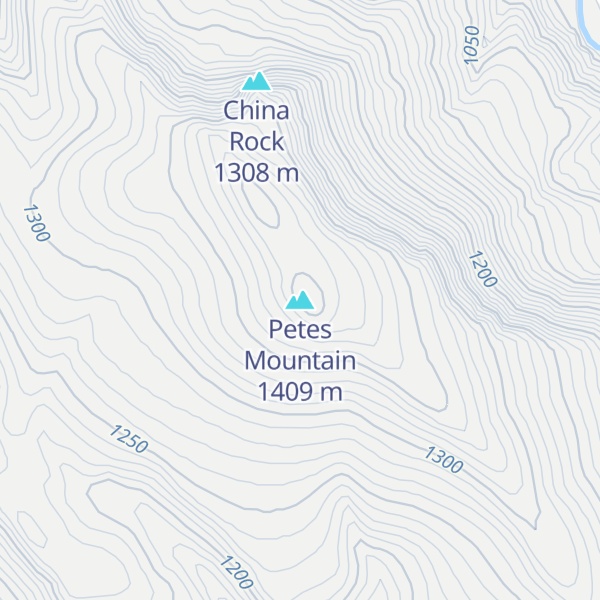Map of Petes Mountain
