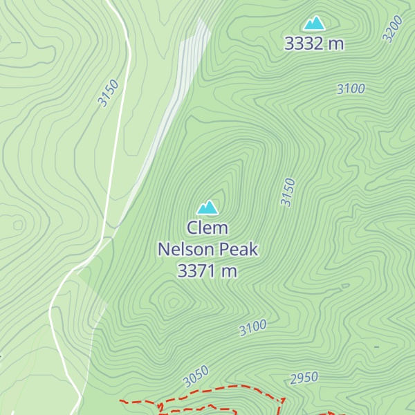 Map of Clem Nelson Peak