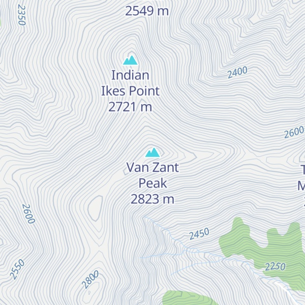 Map of Van Zant Peak