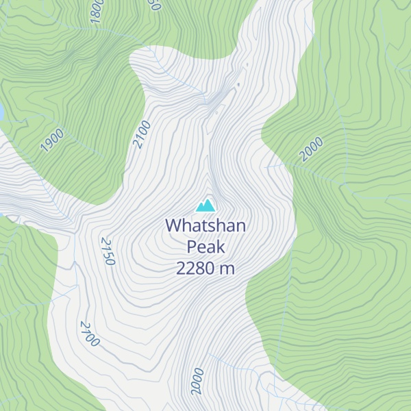 Map of Whatshan Peak