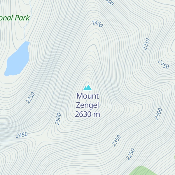 Map of Mount Zengel