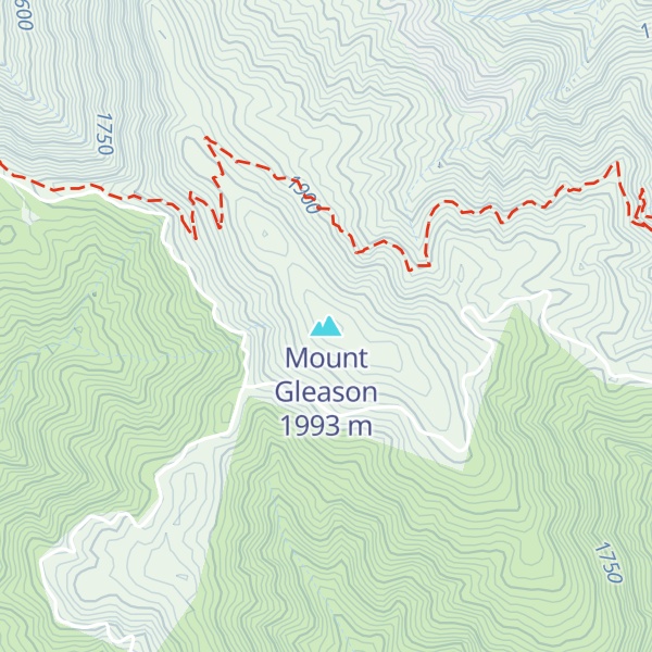 Map of Mount Gleason