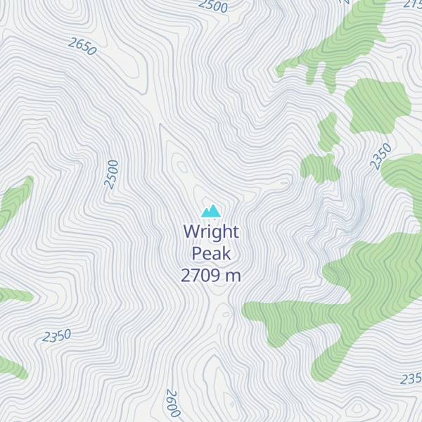 Map of Wright Peak