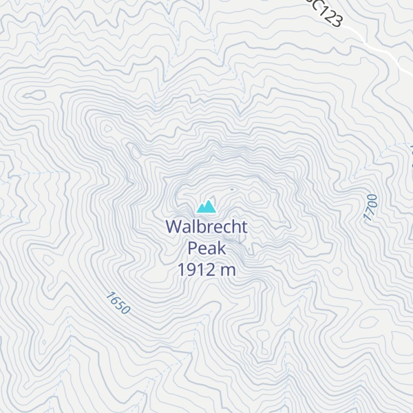 Map of Walbrecht Peak