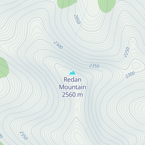 Map of Redan Mountain