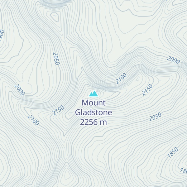 Map of Mount Gladstone