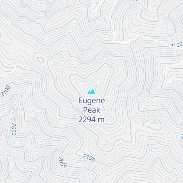 Map of Eugene Peak